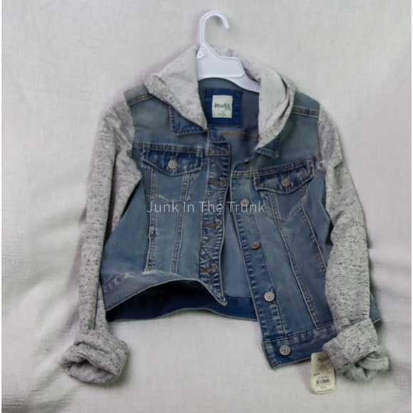 Mudd Other - Mudd Girls Jean Jacket with Hood, Size 16 girls  New w/tag